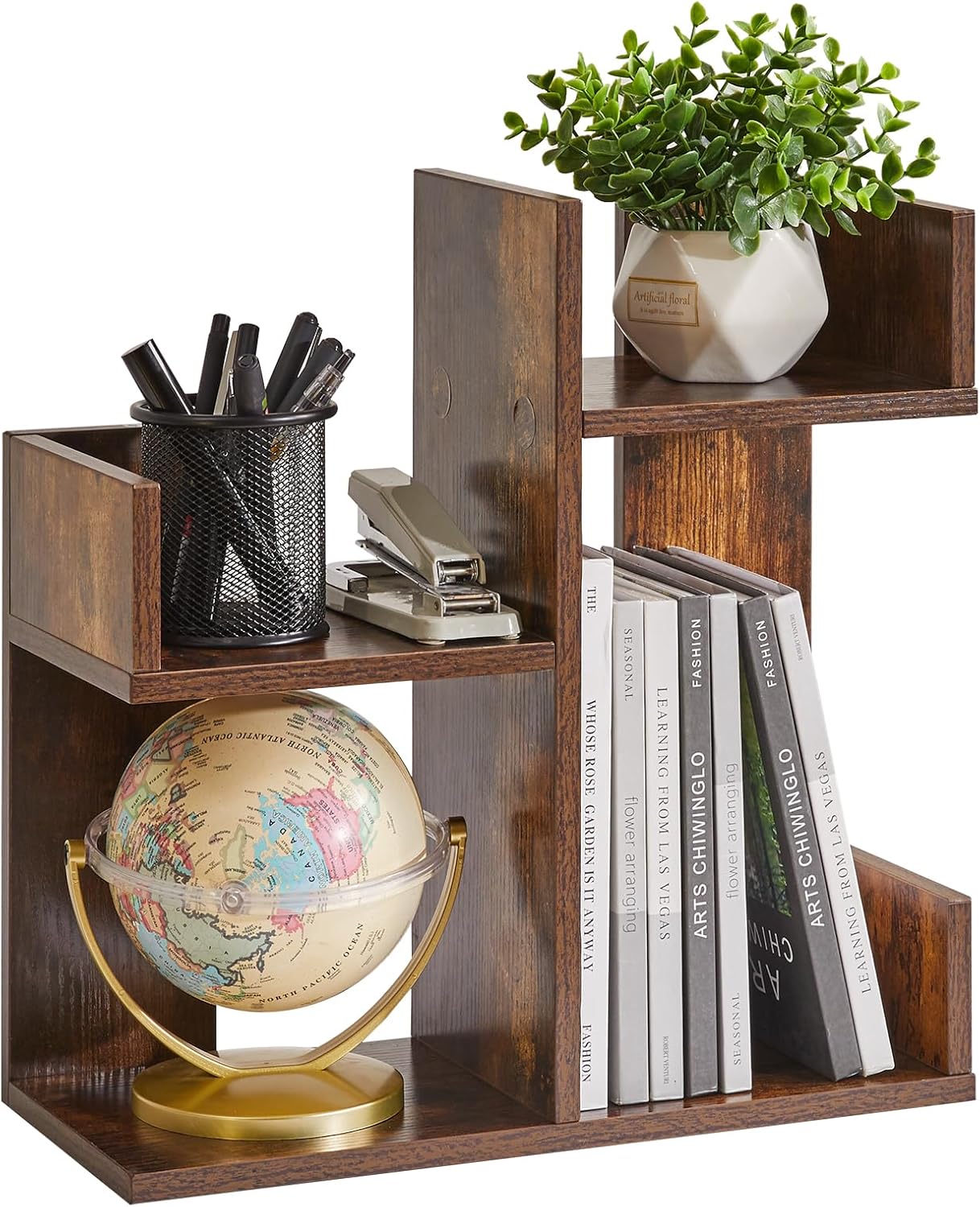Book Display Shelf Small Desk Organizer for Stylish Spaces