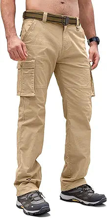Licemere Cargo Pants for Men - Relaxed Fit Tactical Work Pants