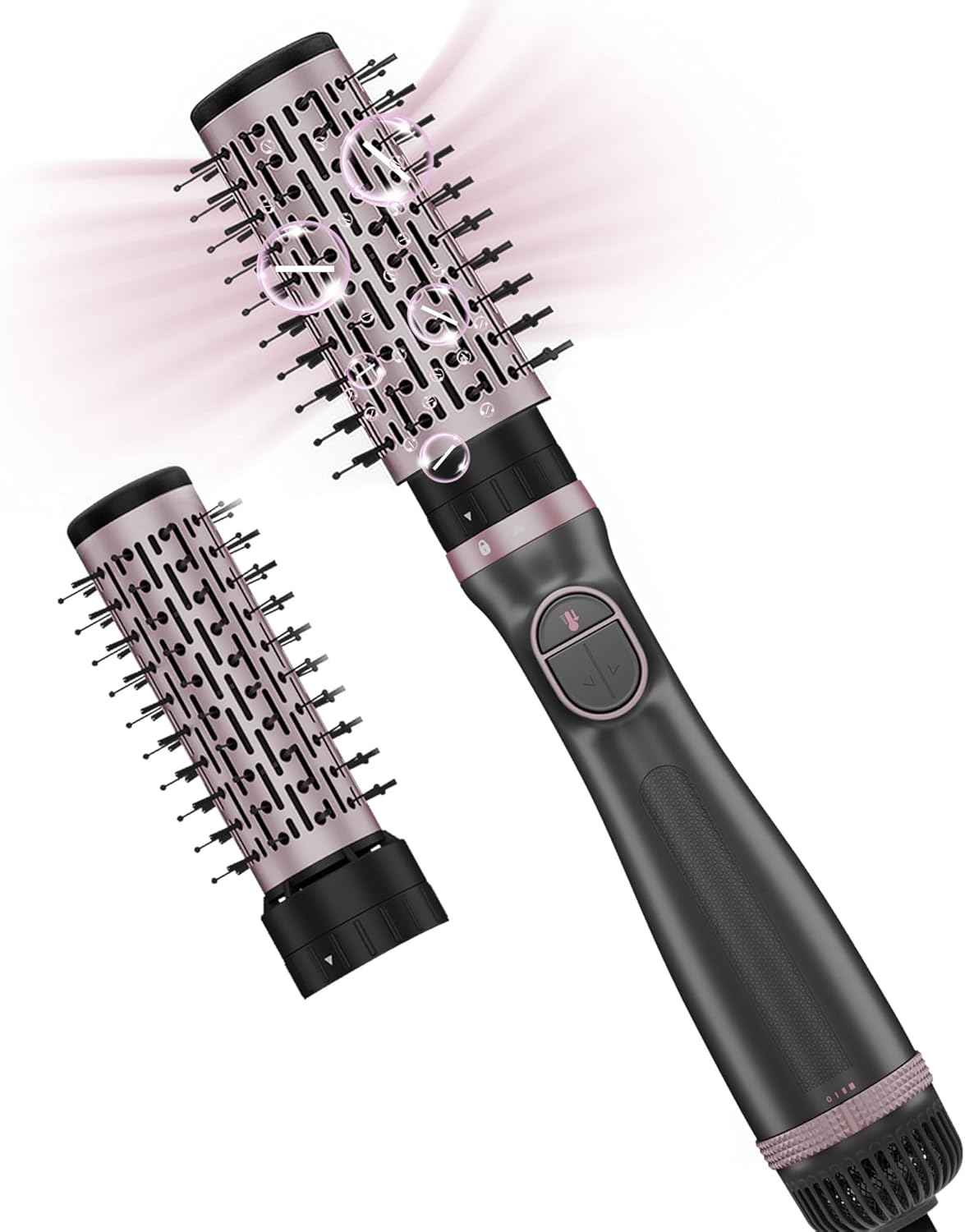 ANWA Rotating Hair Dryer Brush - 4-in-1 Spinning with Rapid Cooling