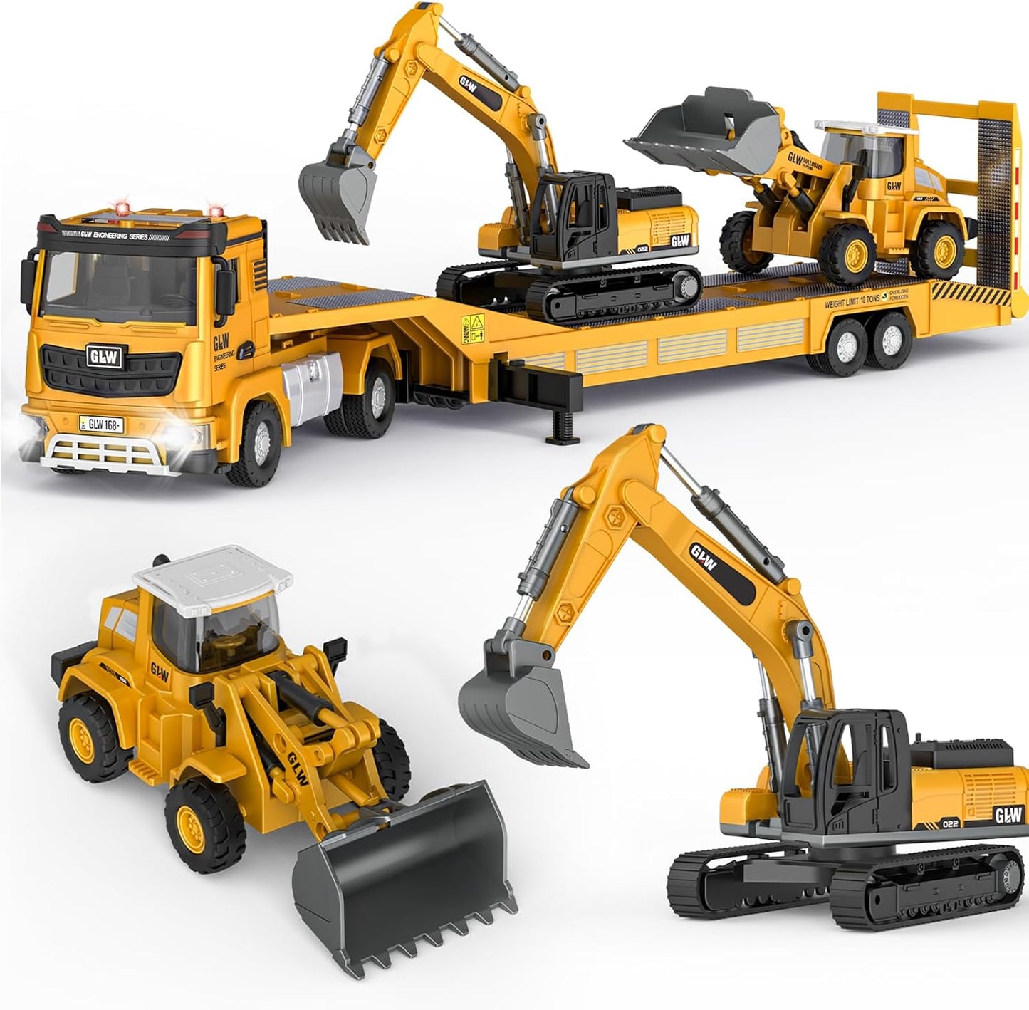 Die-cast Construction Toys Set for Kids Aged 3 to 7 Years
