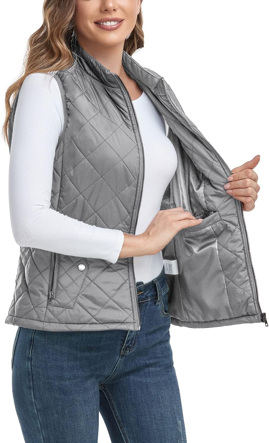 LONGKING Women's Outwear Vest - Lightweight Quilted Design