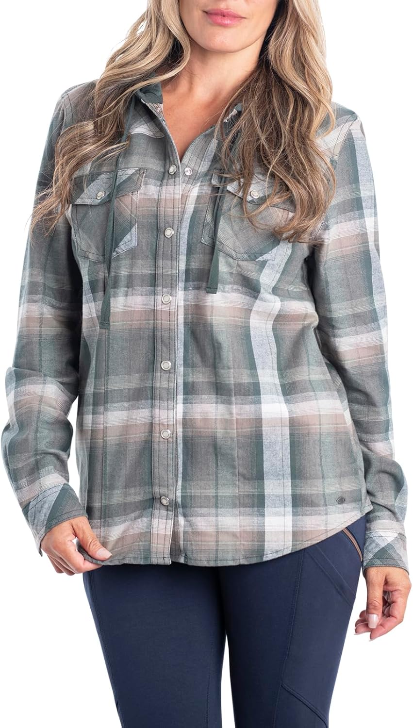 Legendary Whitetails Women's Hooded Heavyweight Flannel Shirt