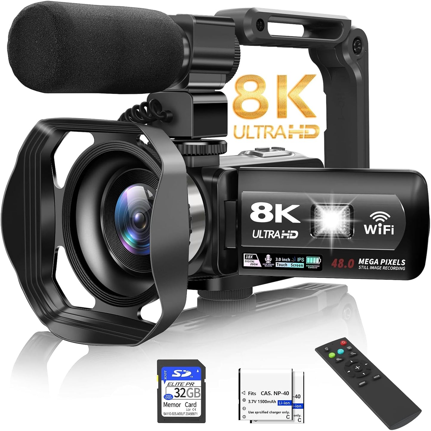 8K WiFi Camcorder: Capture Stunning Videos with Night Vision