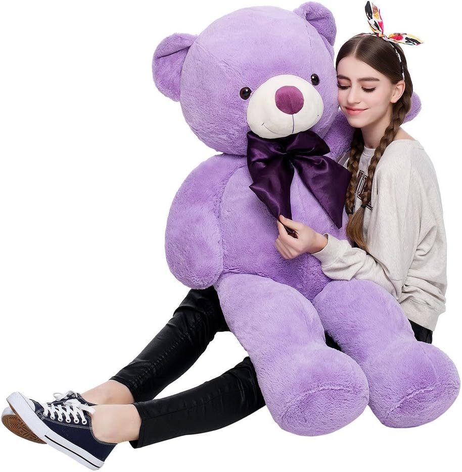 Giant Lavender Teddy Bear 47in Plush for Girlfriend or Boyfriend