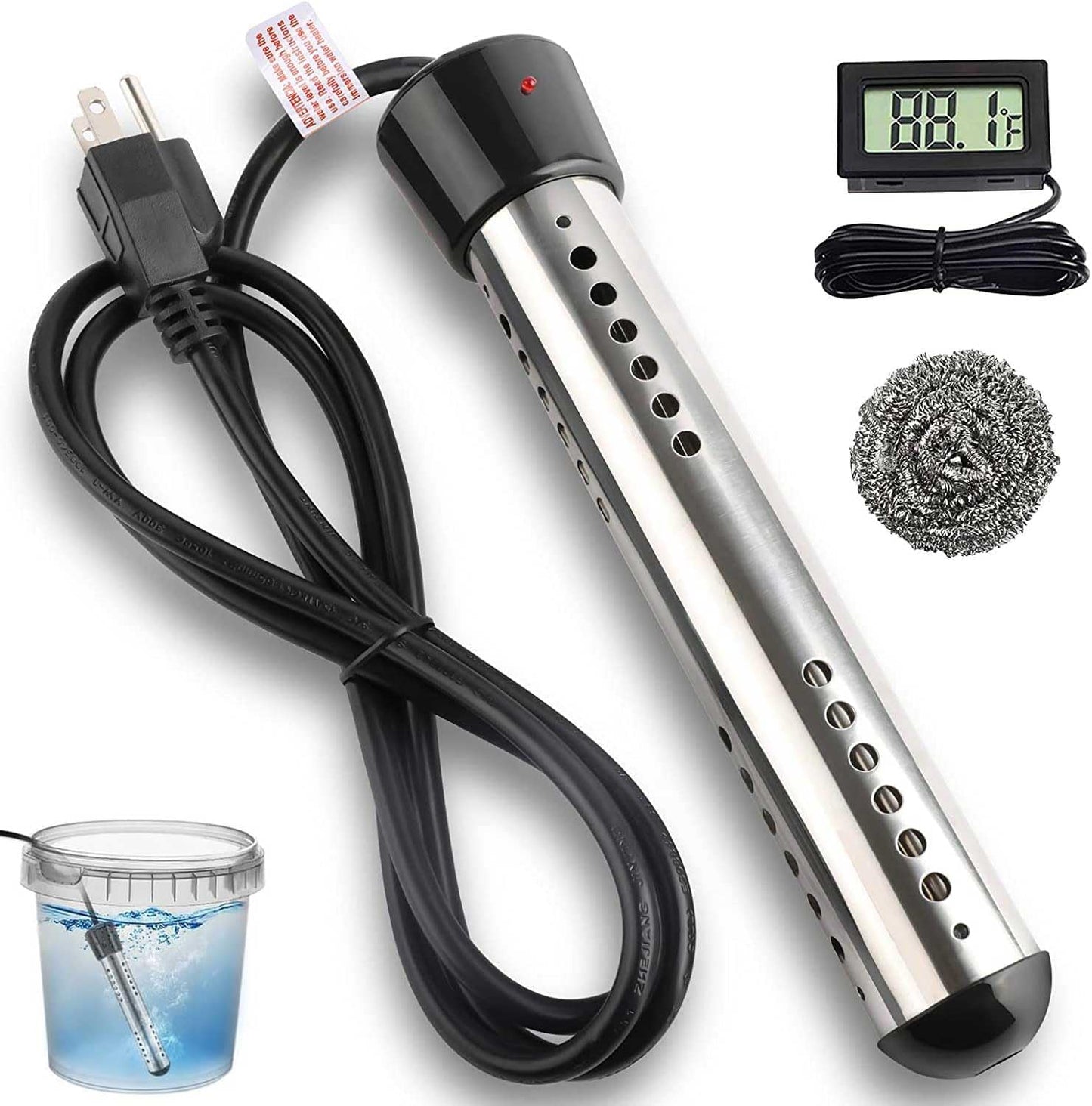 2000W Portable Immersion Heater - Fast Heating!