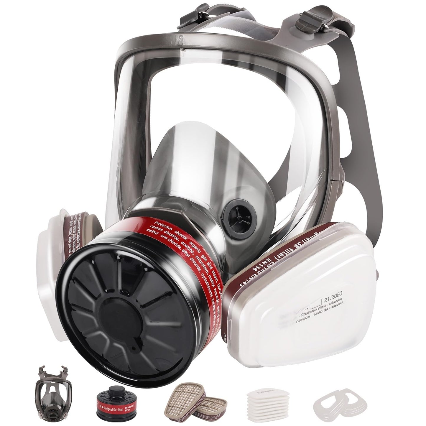 Full Face Gas Mask with 40mm Filter for Chemical Protection