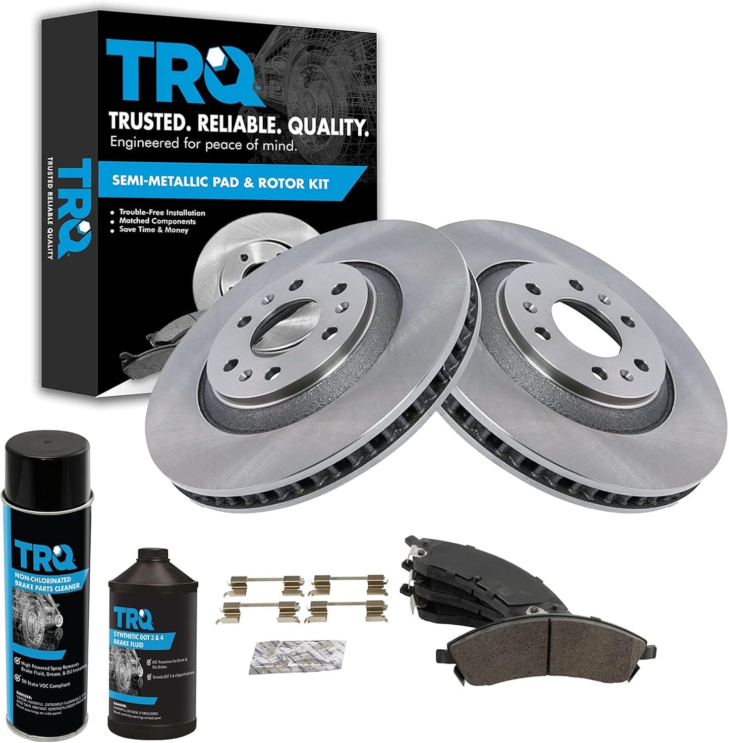 TRQ Front Brake Pad & Rotor Kit for 2004-2009 Cadillac SRX