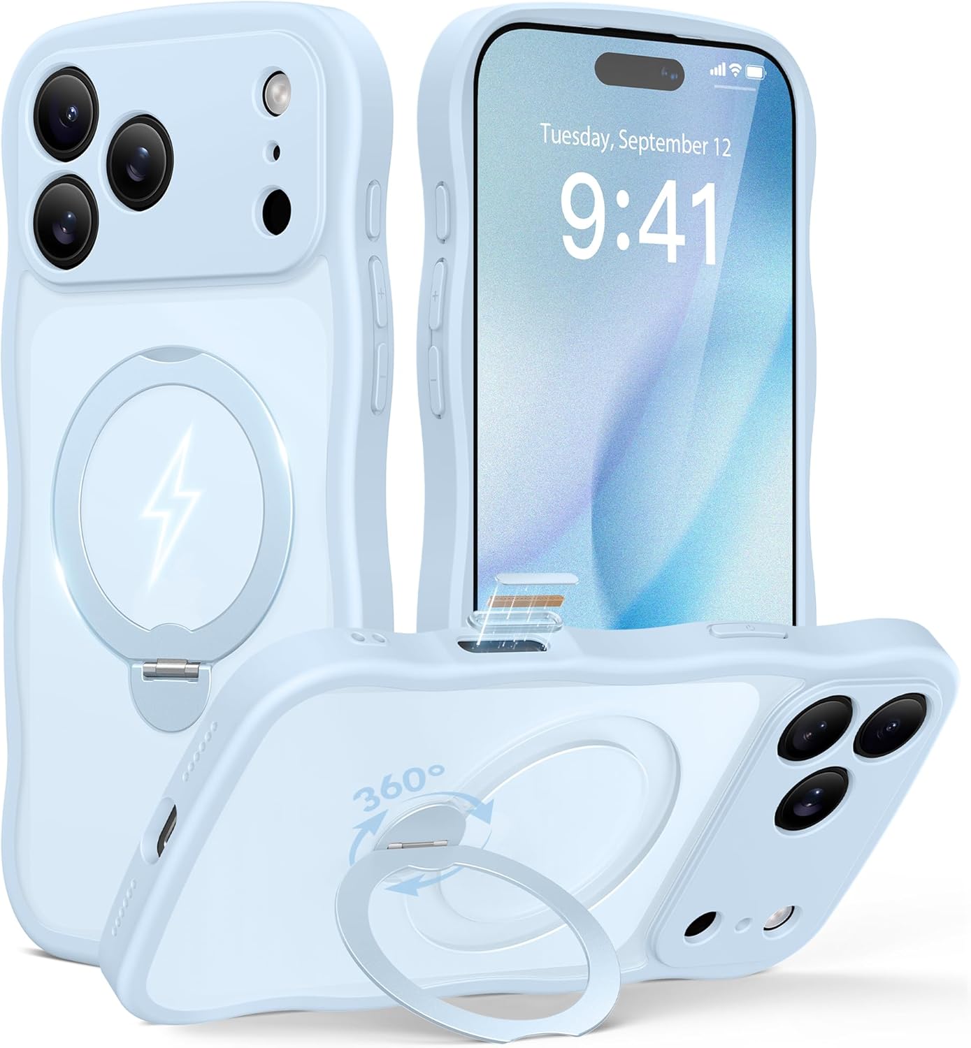 GolbinBox iPhone 17 Pro Case with 360 Spin Magnetic Stand