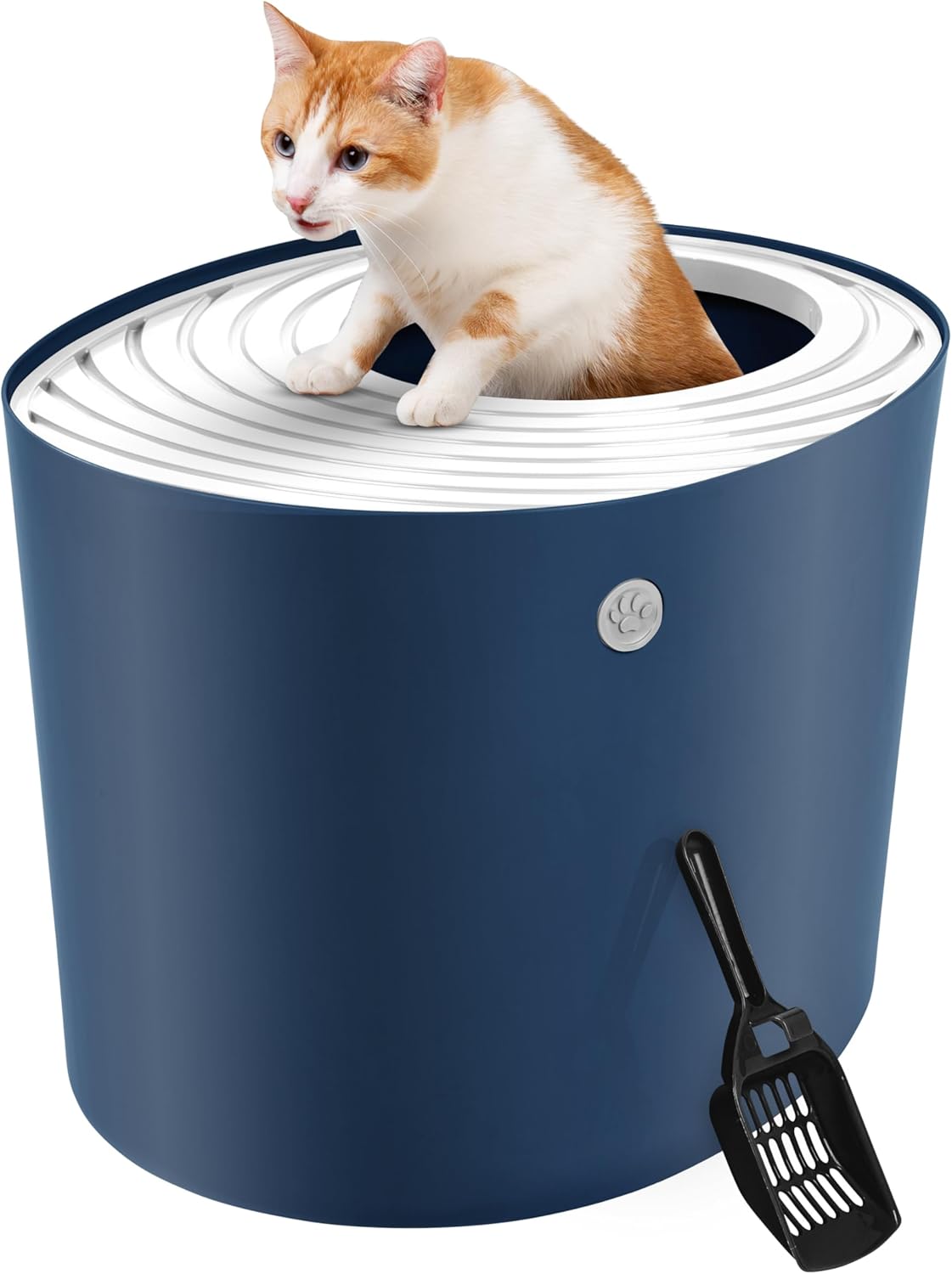 IRIS USA Large Top Entry Cat Litter Box with Catching Lid
