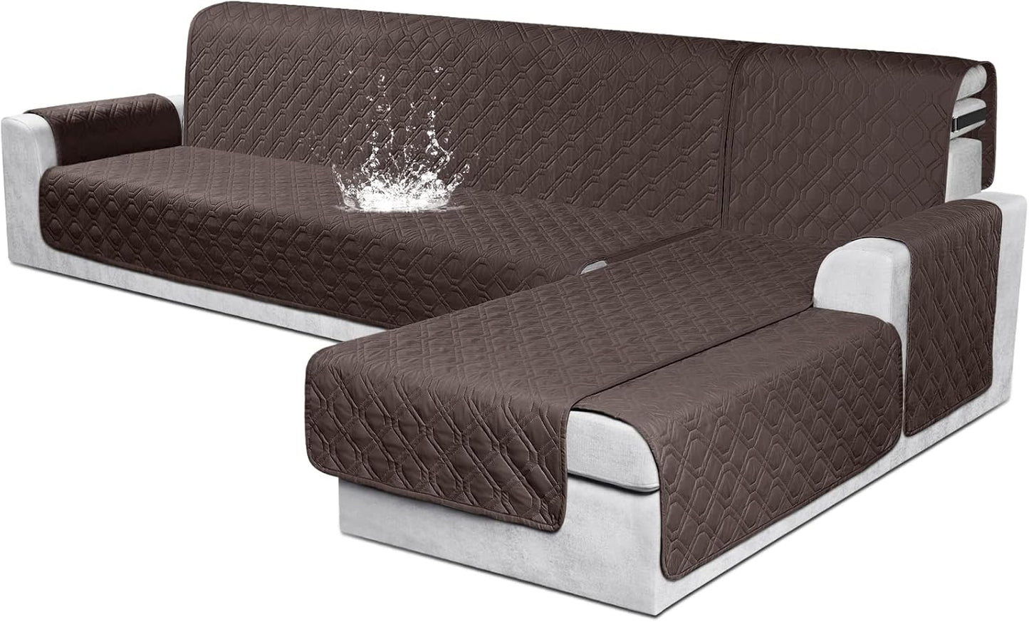 VANSOFY Waterproof L Shaped Sofa Slipcover for Pets and Kids
