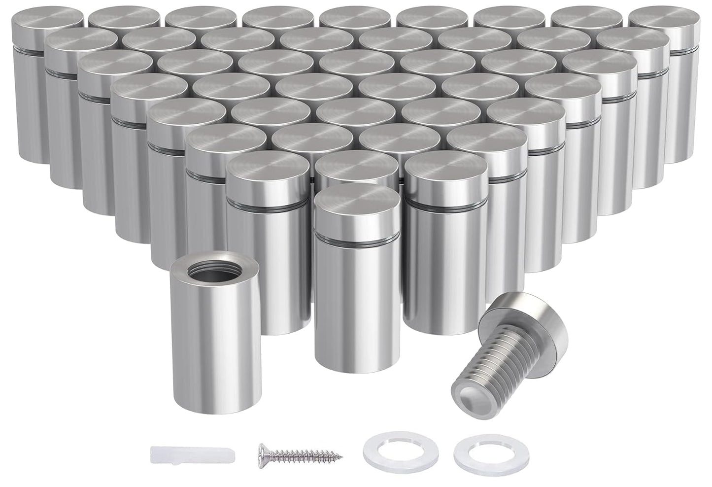 Stainless Steel Standoff Screws for Acrylic Signs - 50-Pack