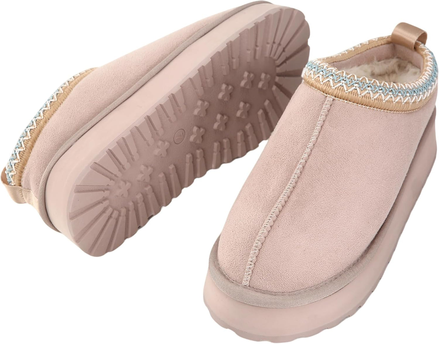 Home Slipper Platform Slippers for Women with Plush Lining