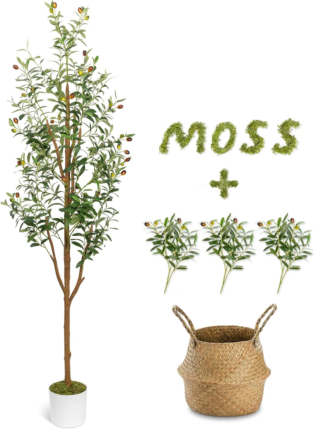 6FT Artificial Olive Tree - Lifelike Indoor Faux Plant Decor