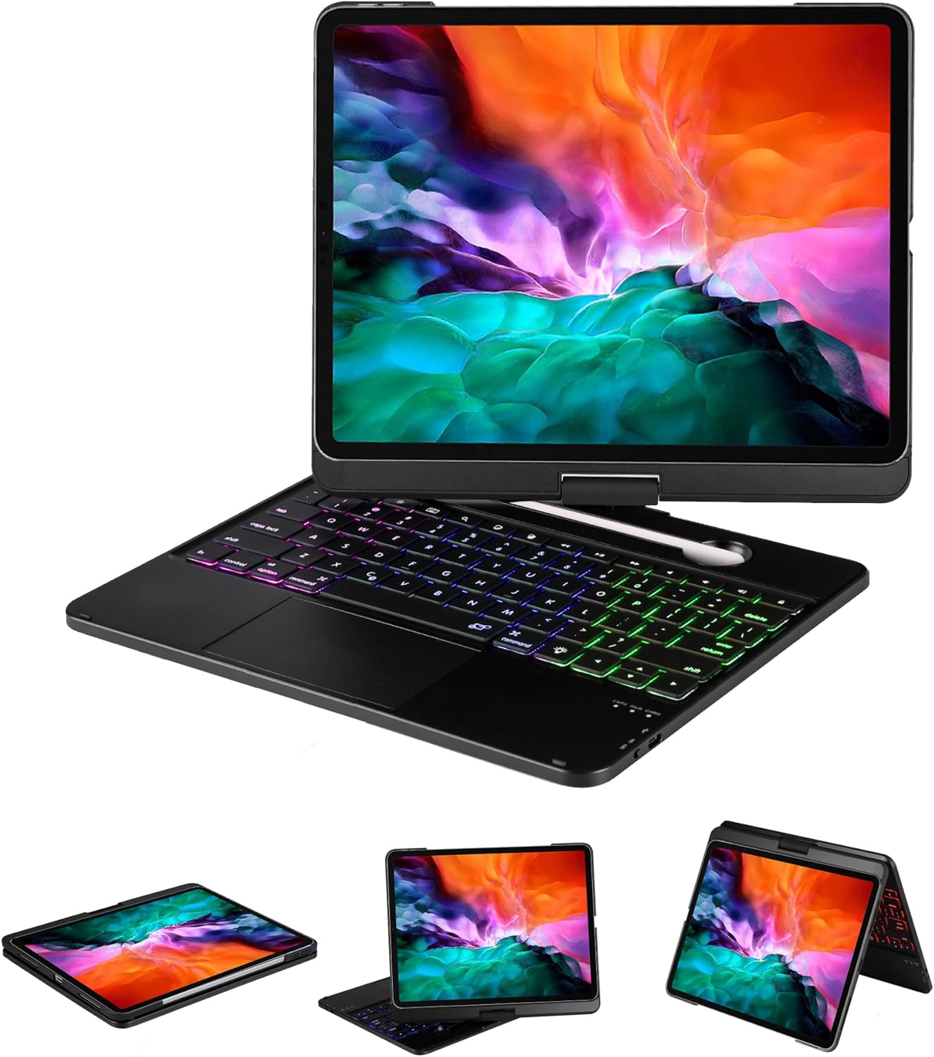 Keyboard Case for iPad Pro 12.9 inch with 360 Rotatable Design