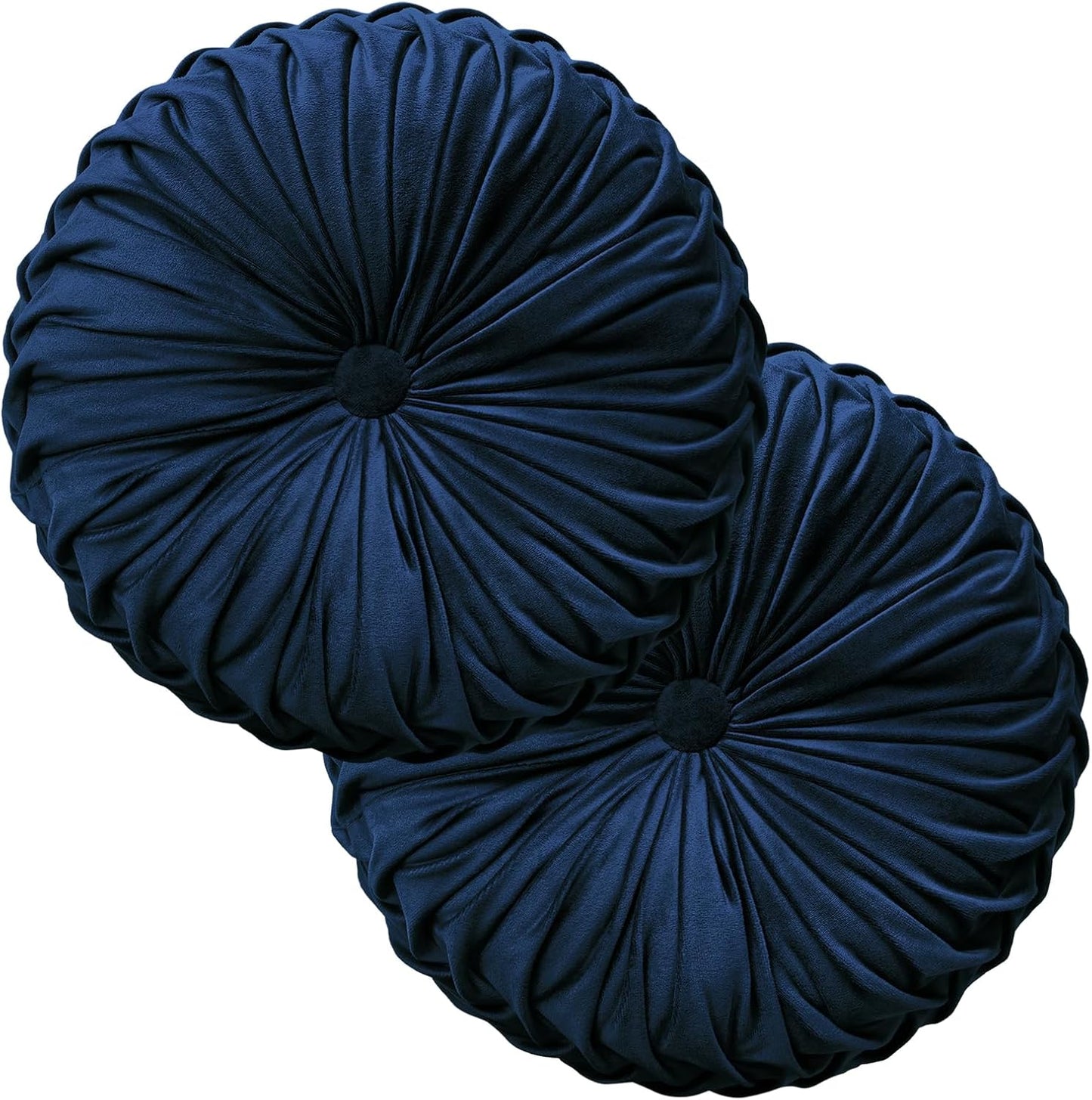 Round Throw Pillows Decorative Pumpkin Velvet for Couch Chair
