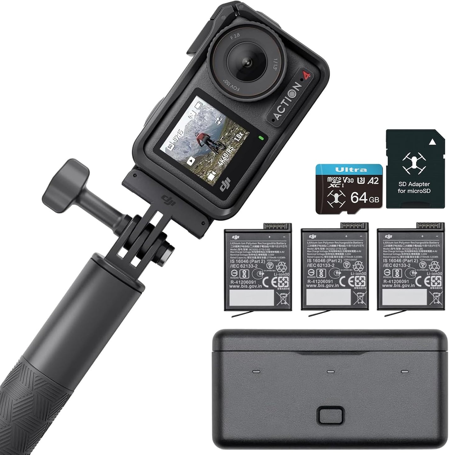 DJI Osmo Action 4 Adventure Combo: Ultimate 4K Camera