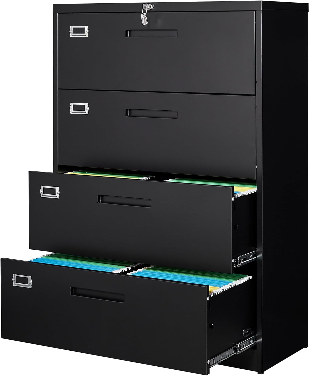 Lateral File Cabinet with Lock for Secure Home Office Storage