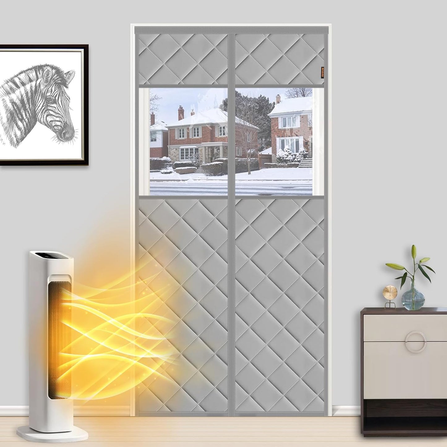 MAGZO Magnetic Thermal Insulated Door Curtain for Winter Use