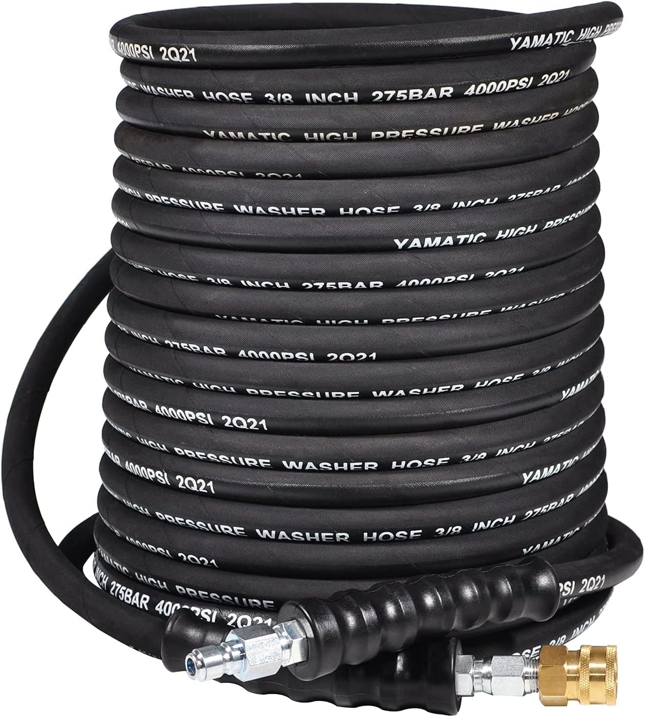 YAMATIC 25FT Hot Water Pressure Washer Hose 4000 PSI - Kink Resistant