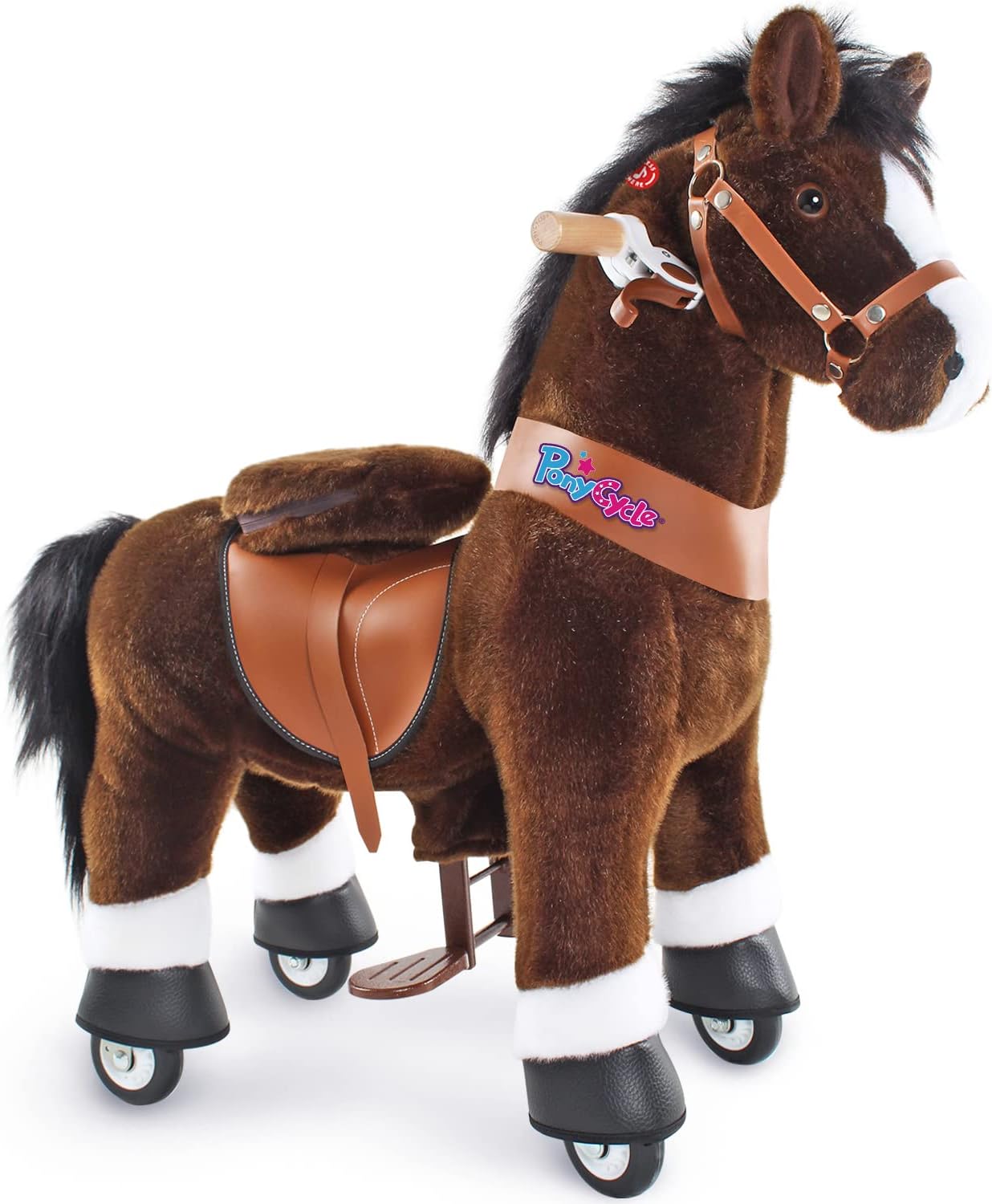 PonyCycle Ride on Horse for Kids - Classic Plush Pony Toy