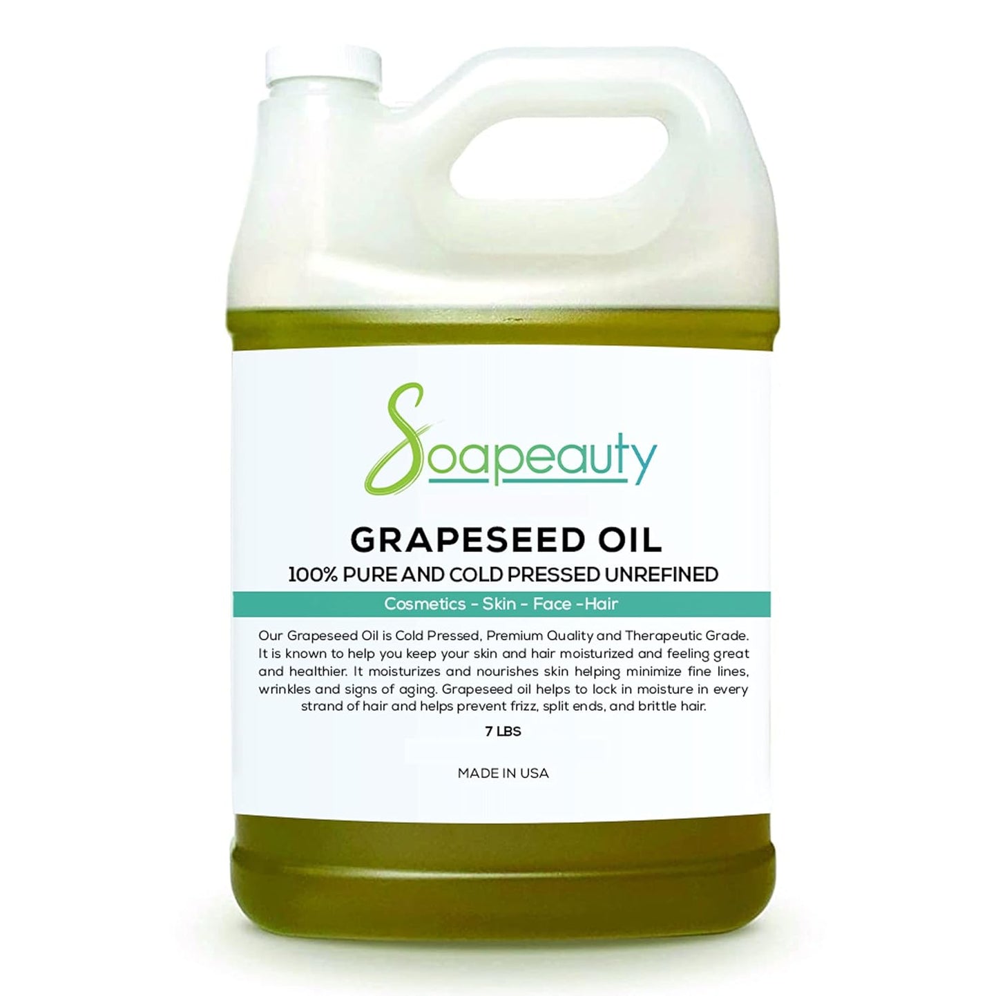 Grapeseed Oil Cold Pressed Unrefined for Skin and Hair Care