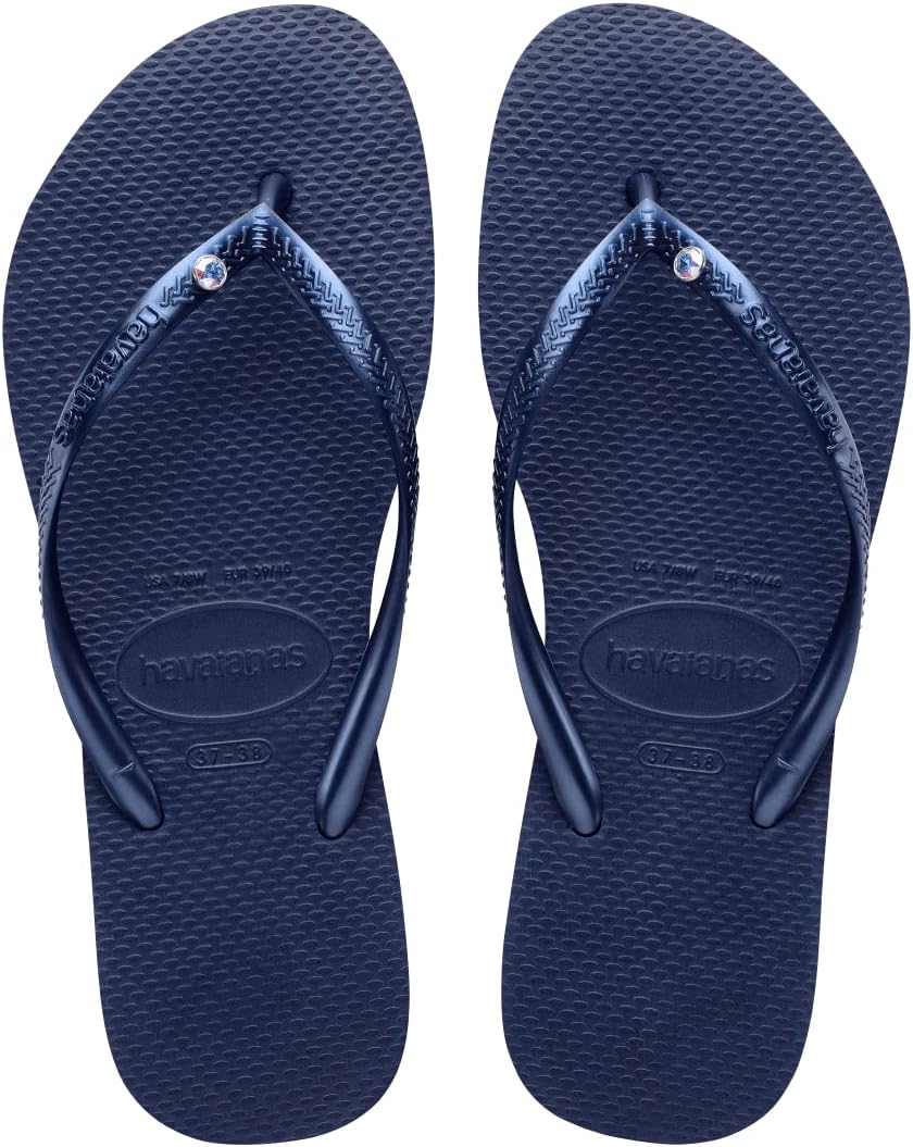 Havaianas Women's Slim Crystal Flip Flops for Summer Fun