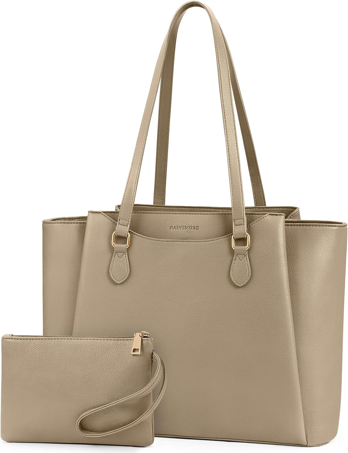 RAINSMORE Laptop Bag for Women: Chic 15.6 Inch Tote Bag