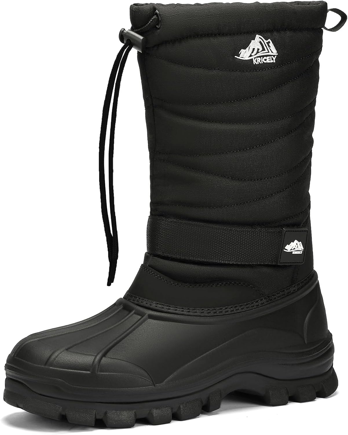 Kricely Men's Snow Boots Waterproof Non-Slip Cold-Weather Comfort