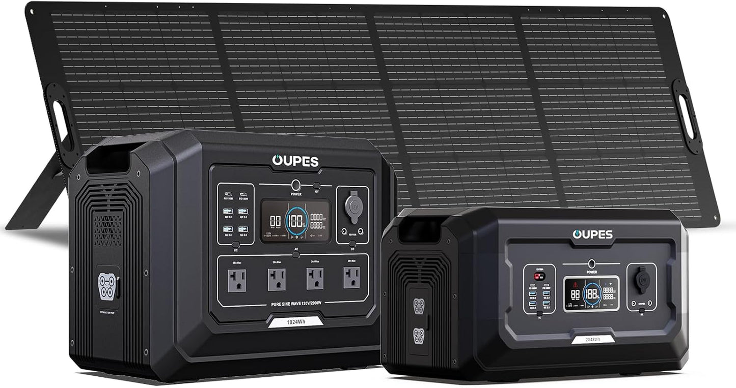 OUPES 3072Wh Mega 1 Power Station Kit for Off-Grid Power