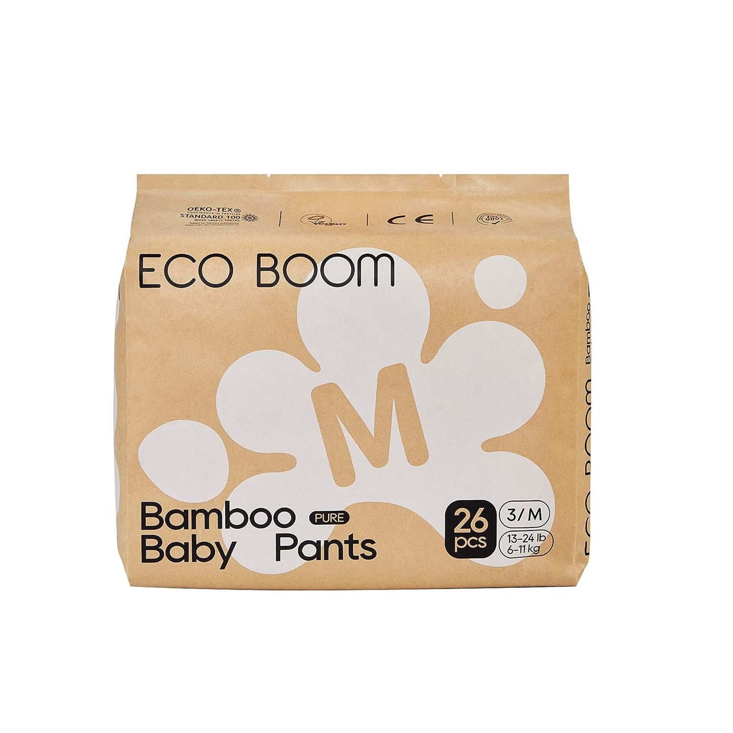 ECO BOOM Hypoallergenic Training Pants, Size 3 (M) - Gentle on Sensitive Skin