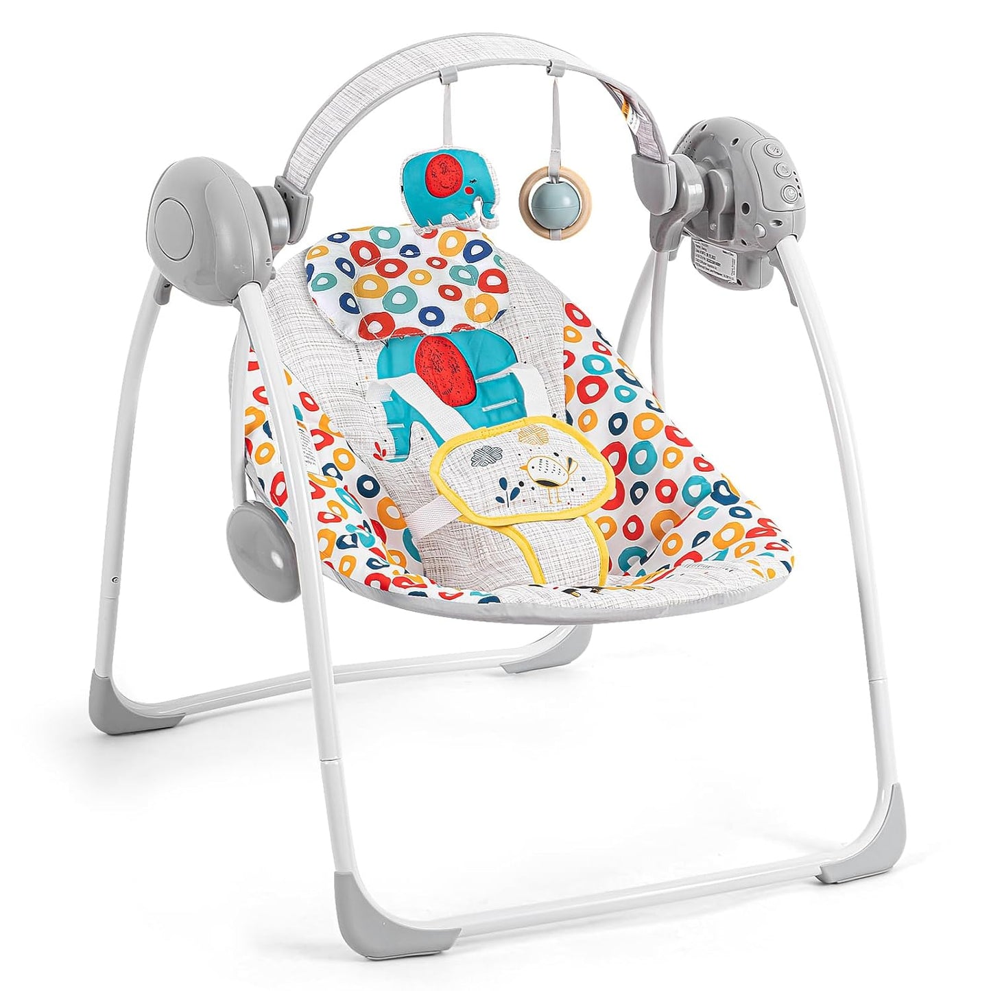 Portable 5-Speed Baby Swing with Music & Toys