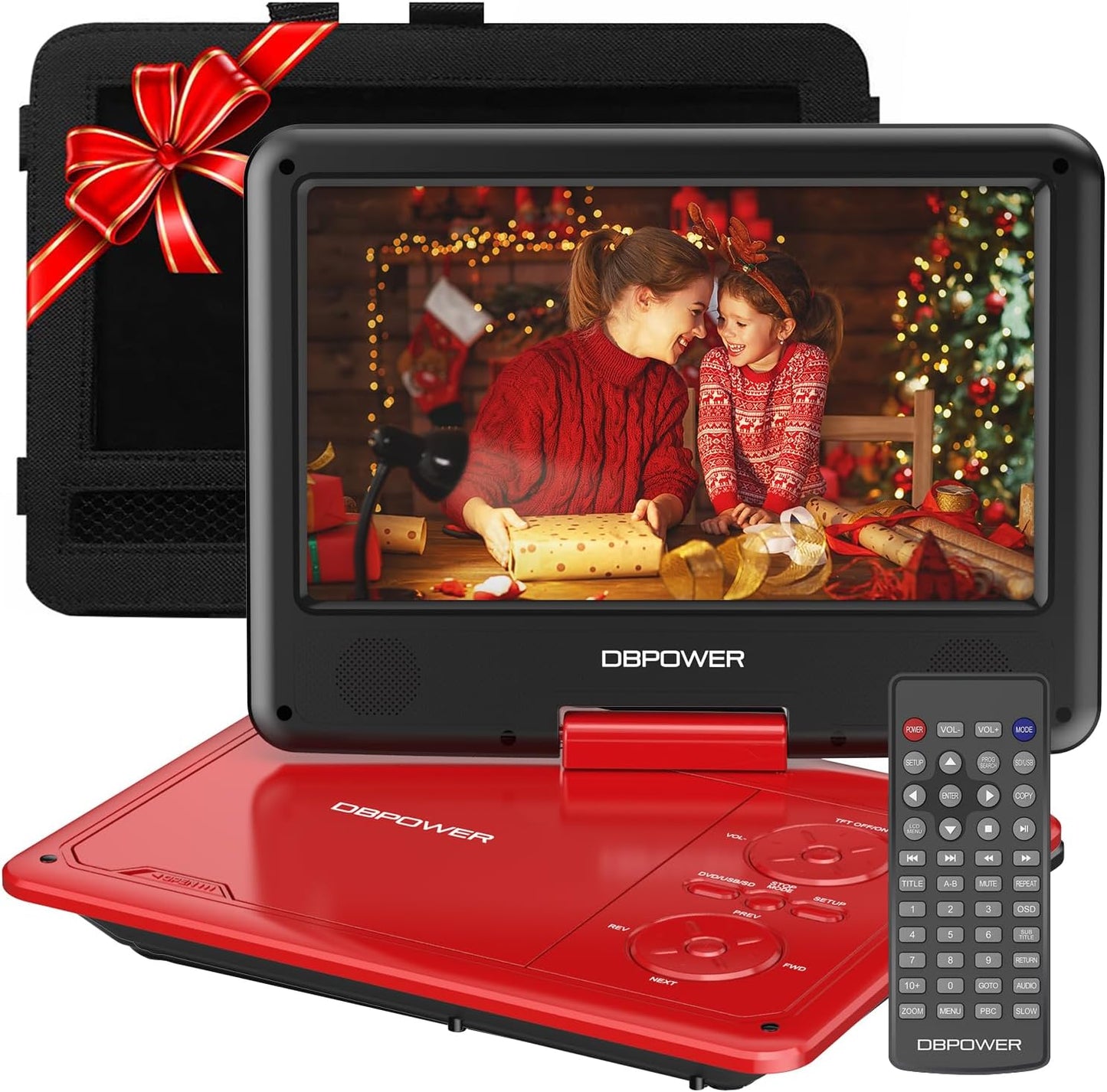 DBPOWER 11.5in Portable DVD Player with Swivel Screen and Battery