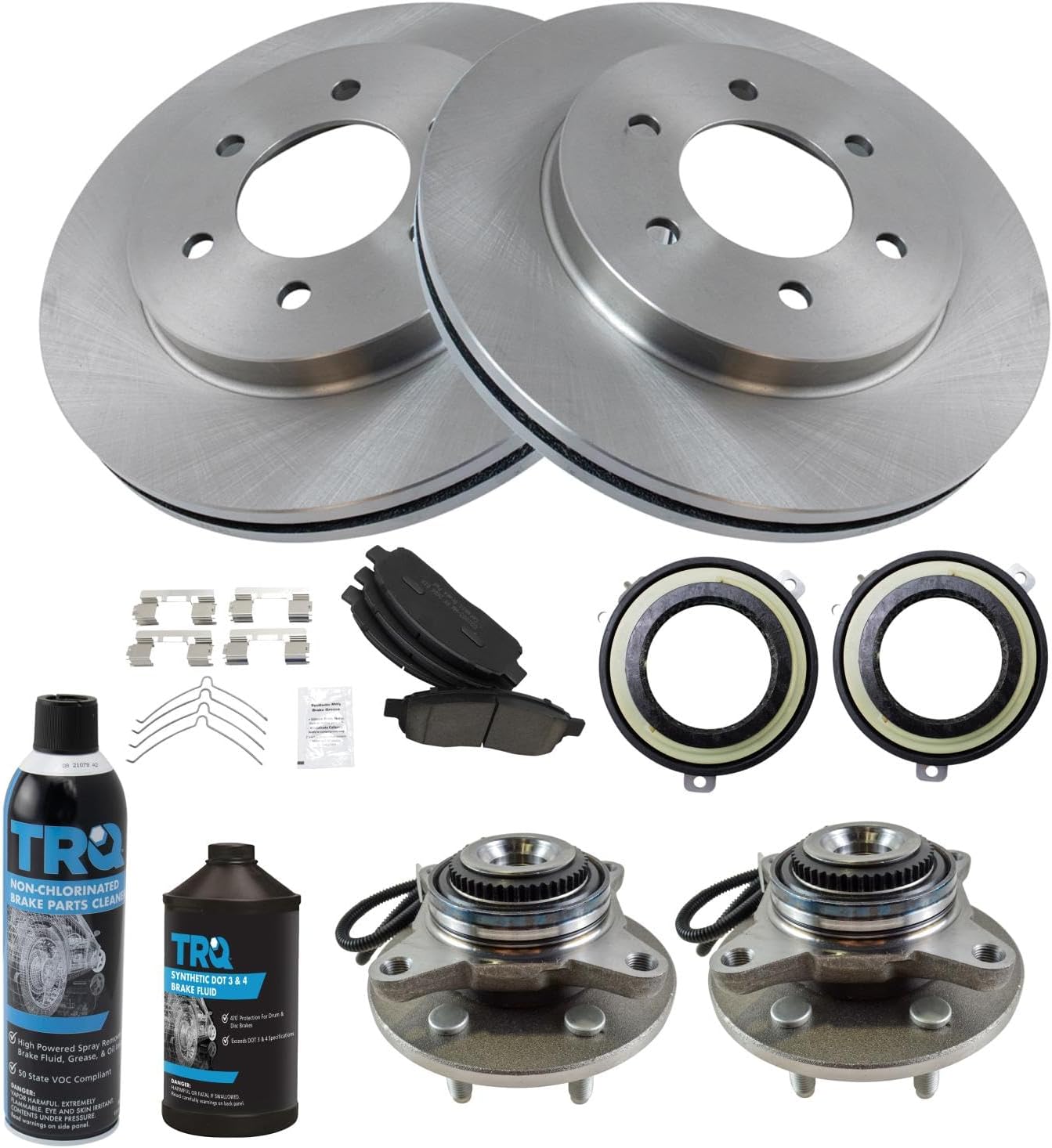 TRQ Front Brake Pad & Rotor Kit for 2005-2008 Ford F-150