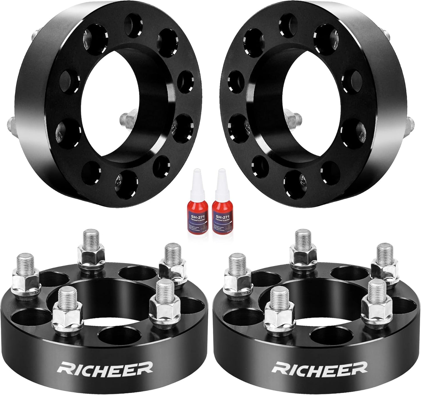 Richeer 5x4.5 Wheel Spacers for Wrangler Explorer Mustang Edge