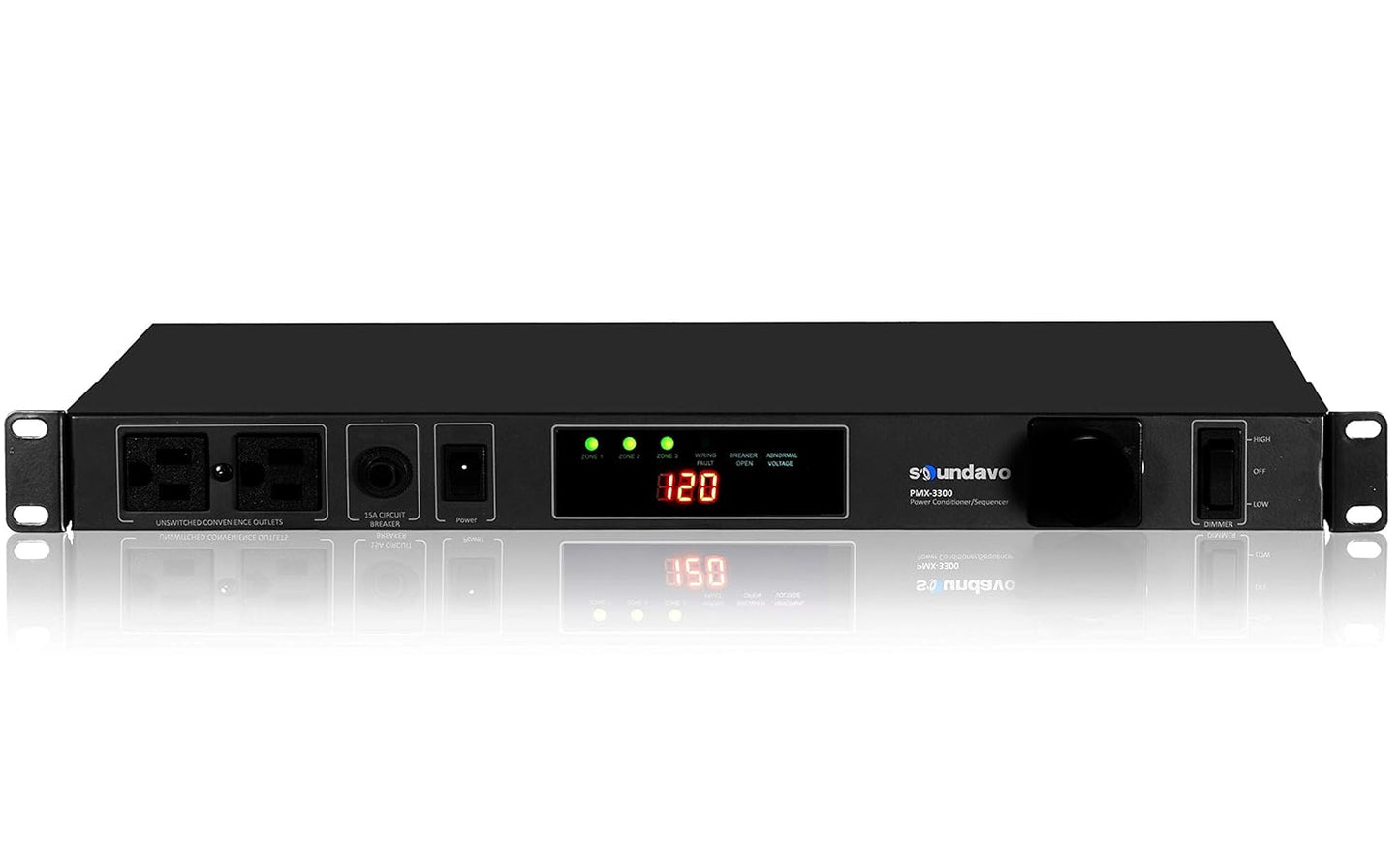 Soundavo Power Conditioner: 10 Outlets, 3 Zones, LED Display