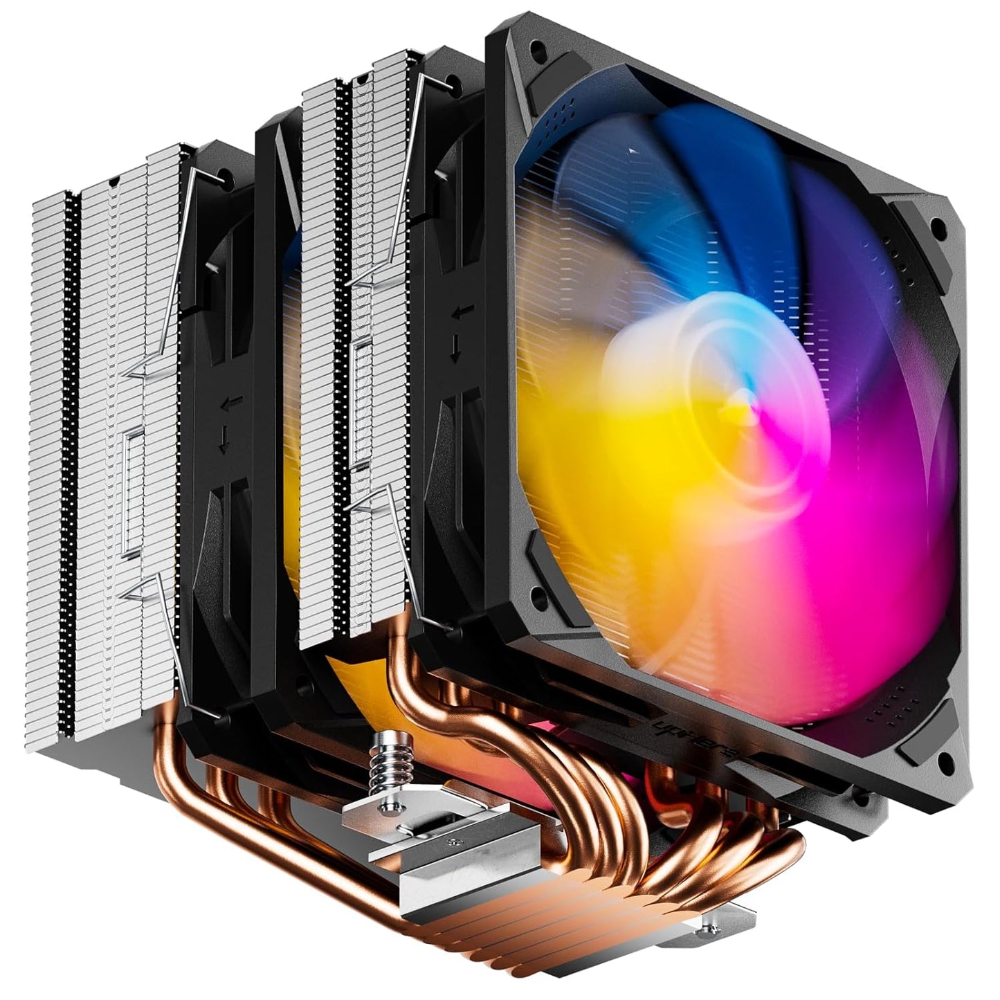 upHere D6SEC Dual Tower CPU Air Cooler with ARGB PWM Fans