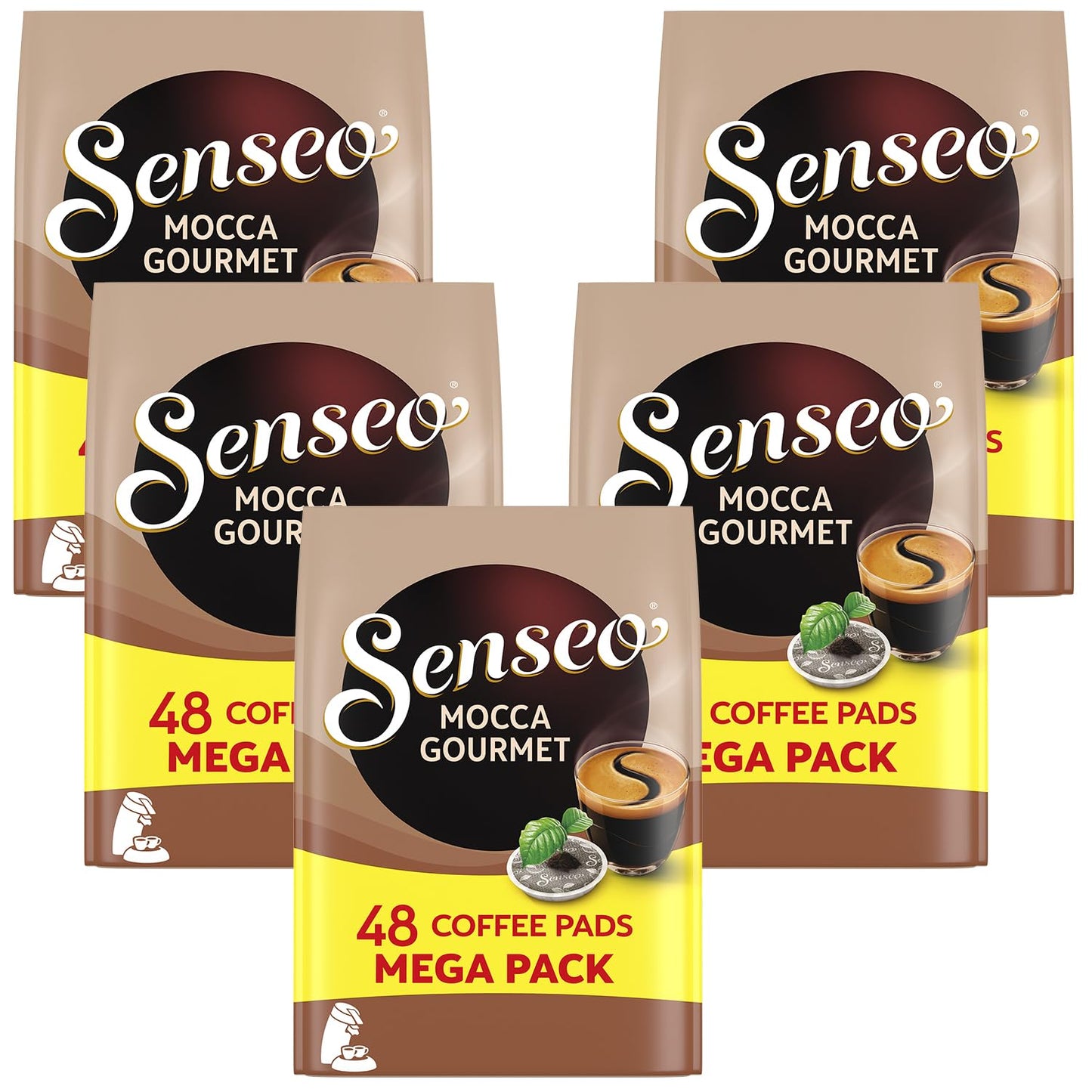 Senseo Mocca Medium Roast Coffee Pods for Rich Mocha Flavor