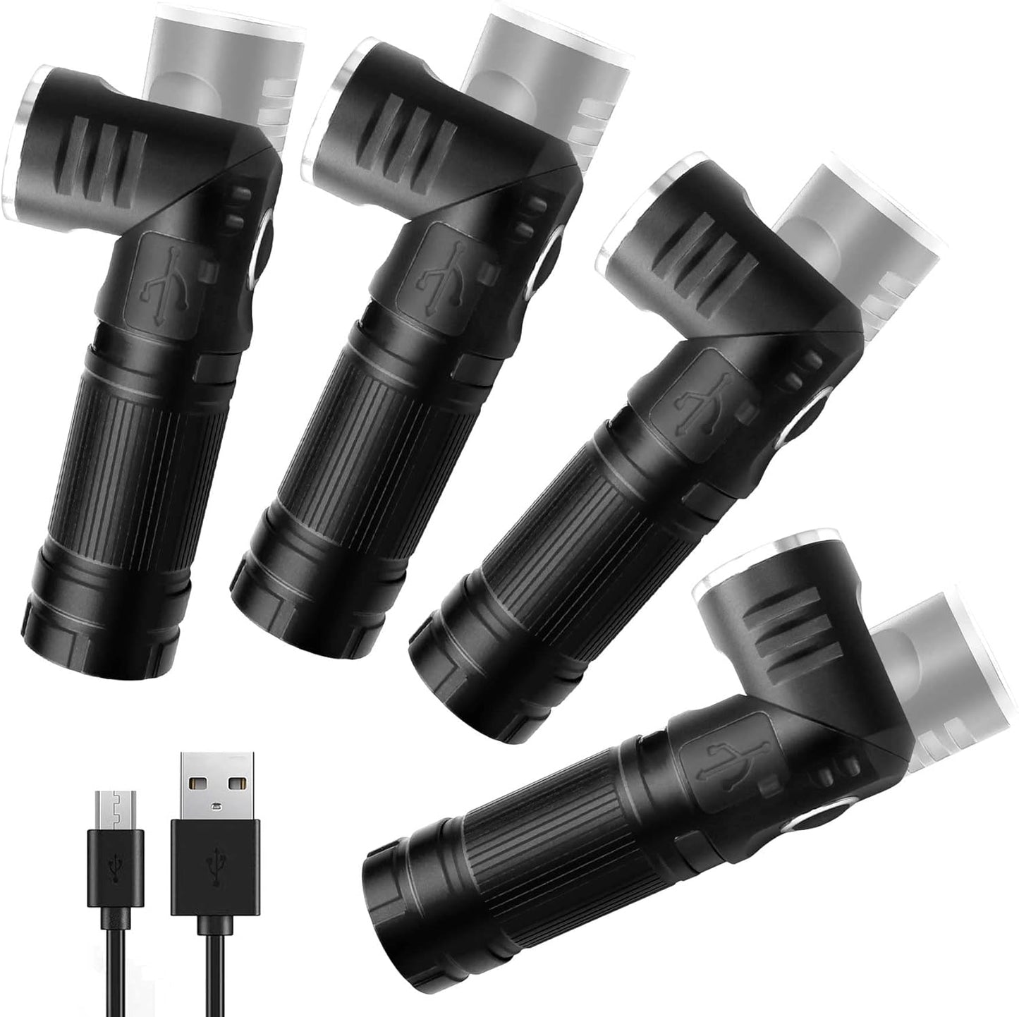 HAUTMEC Rechargeable LED Flashlights - 500 High Lumens Power