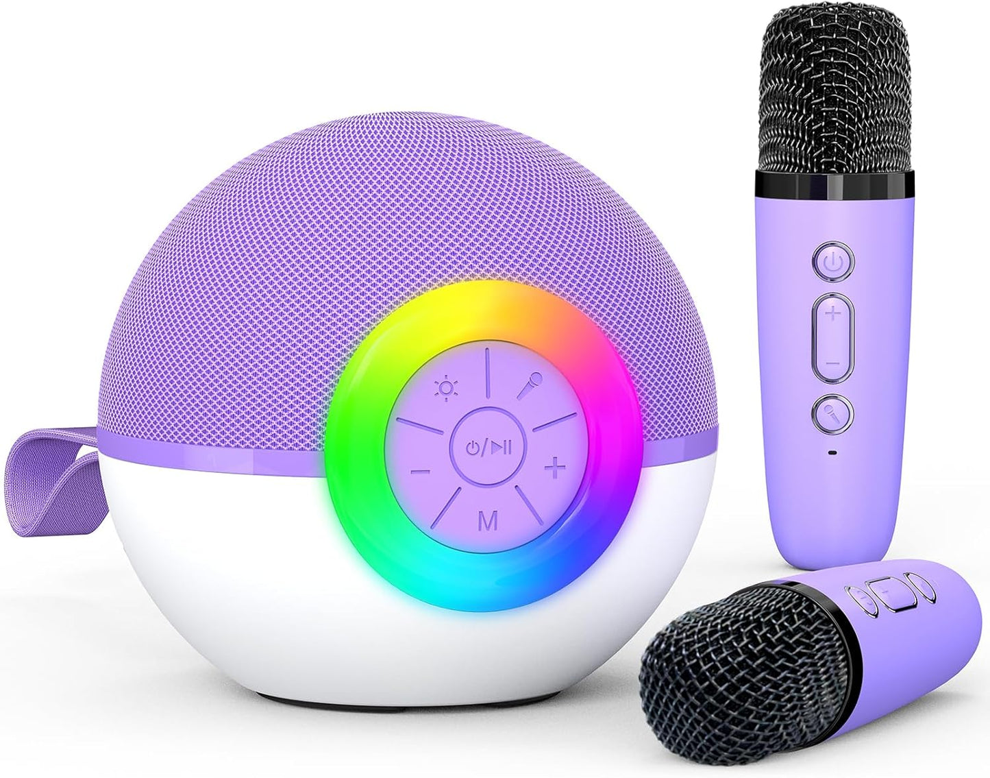 Portable Karaoke Machine with 2 Wireless Mics - Perfect Gift for Kids & Adults!