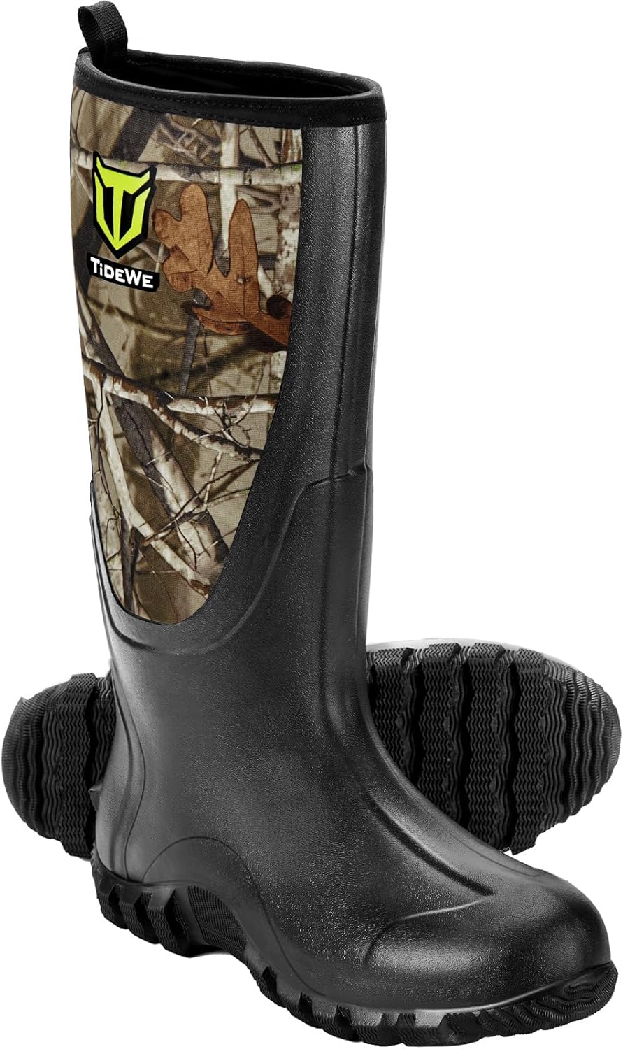 TIDEWE Rubber Boots for Men: Waterproof Multi-Season Footwear