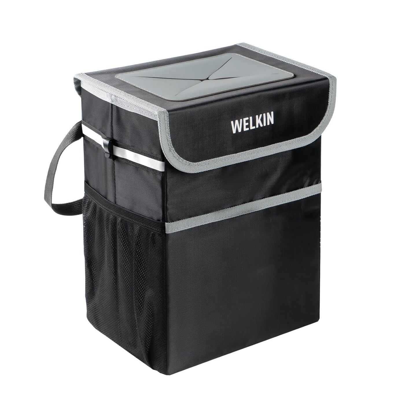 Leakproof Car Trash Can by WELKIN - Compact & Waterproof!