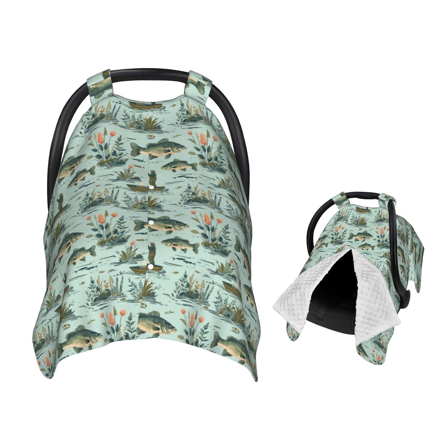 Fisher & Bass Baby Car Seat Canopy - Nursing Cover & Blanket Set