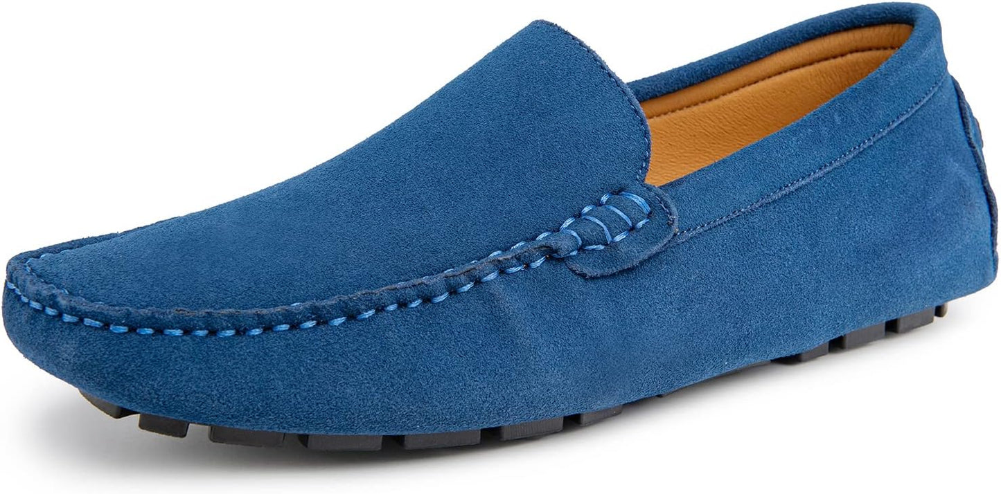 Go Tour Mens Handmade Suede Leather Casual Loafers Shoes Review