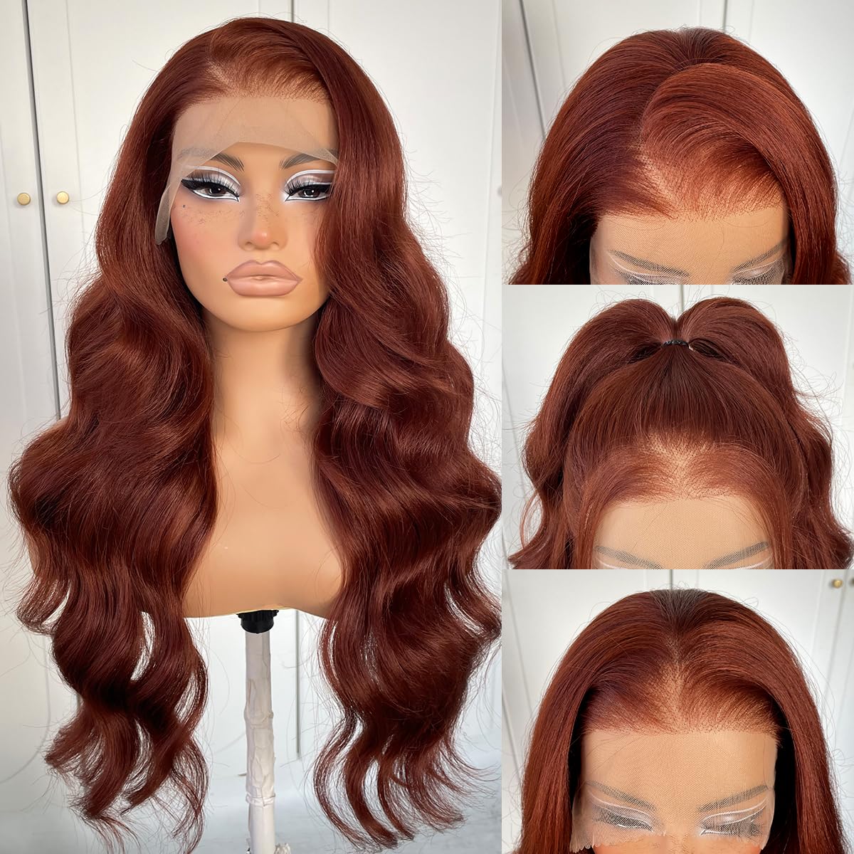 13x6 Reddish Brown Lace Front Wigs for Stunning Style