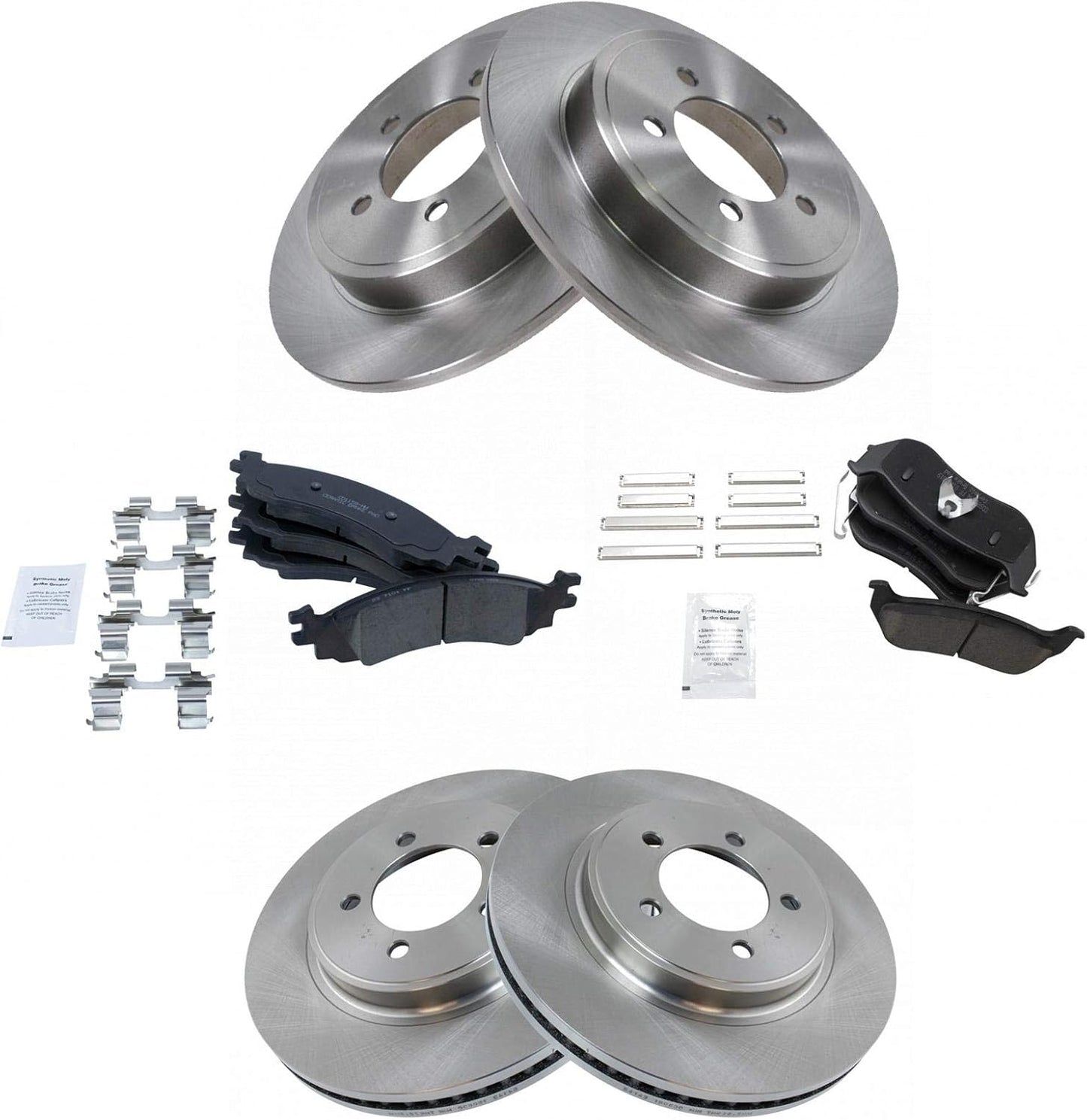 TRQ Brake Pad & Rotor Kit for 2006-2010 Ford Explorer Vehicles