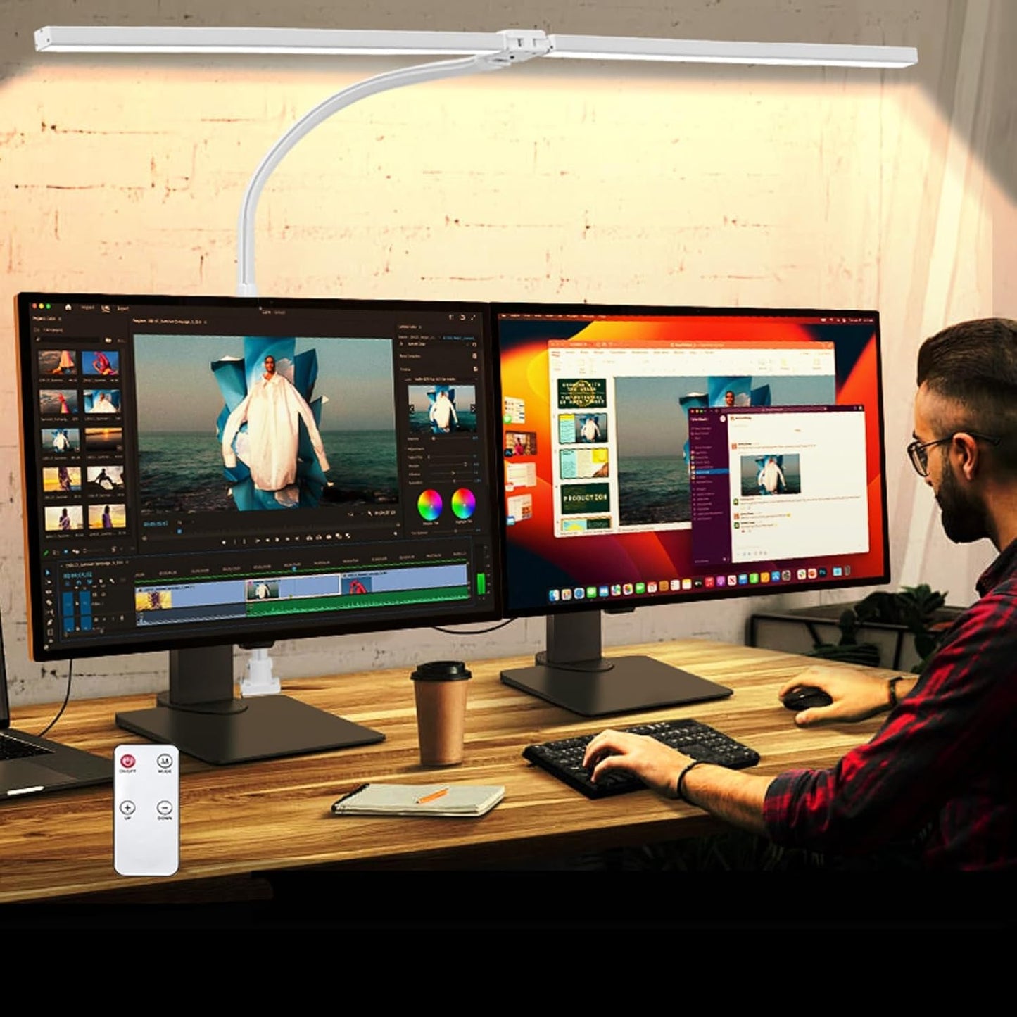 Remote Controlled 24W LED Desk Lamp for Bright Workspaces~ MACASA
