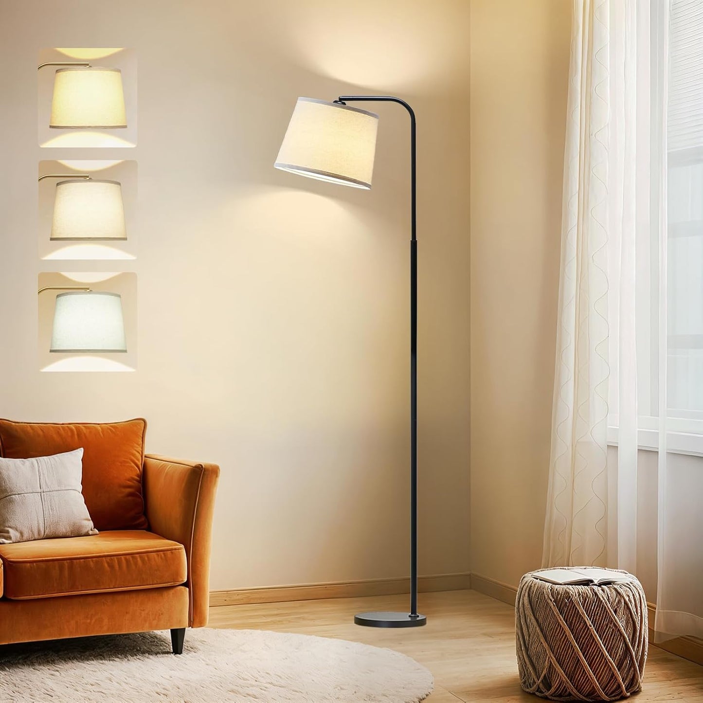 AKASUKI Floor Lamp with 3 Color Temperatures for Any Room