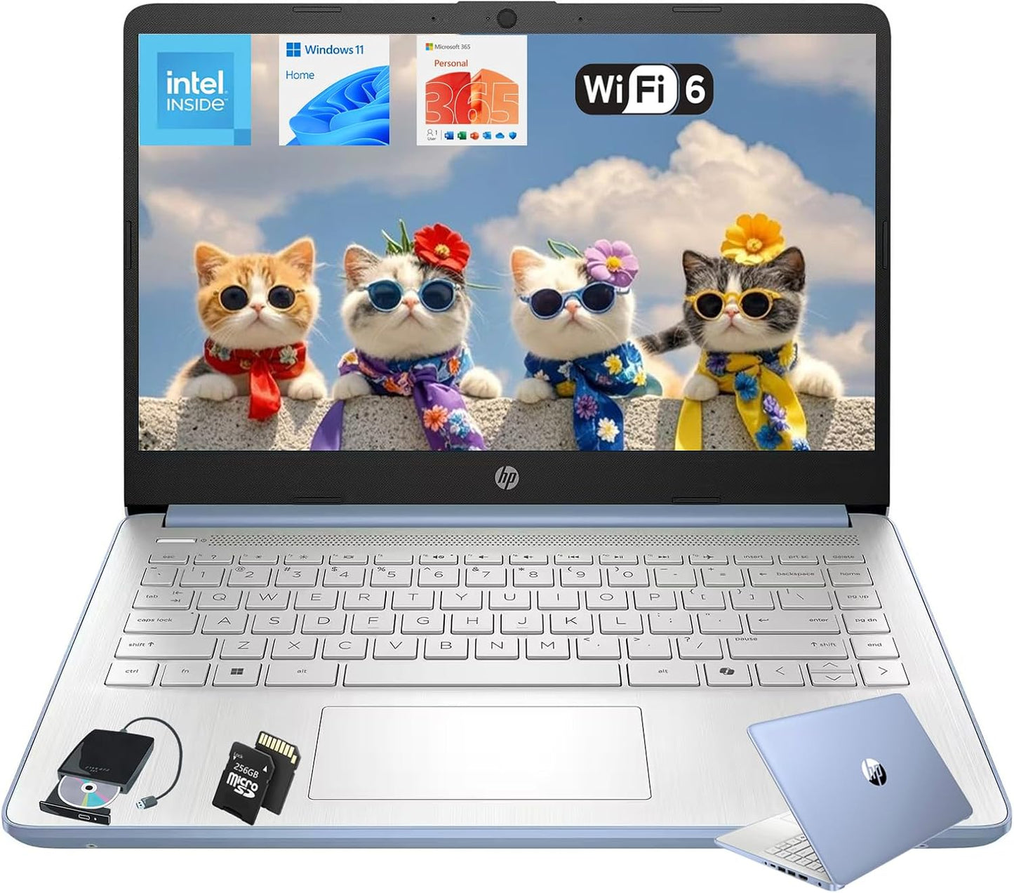 HP 14-inch Laptop Student Business Computer with Intel N150