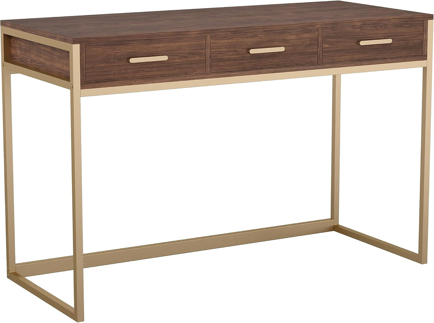 Martha Stewart Walnut Desk: 3-Drawer Efficiency