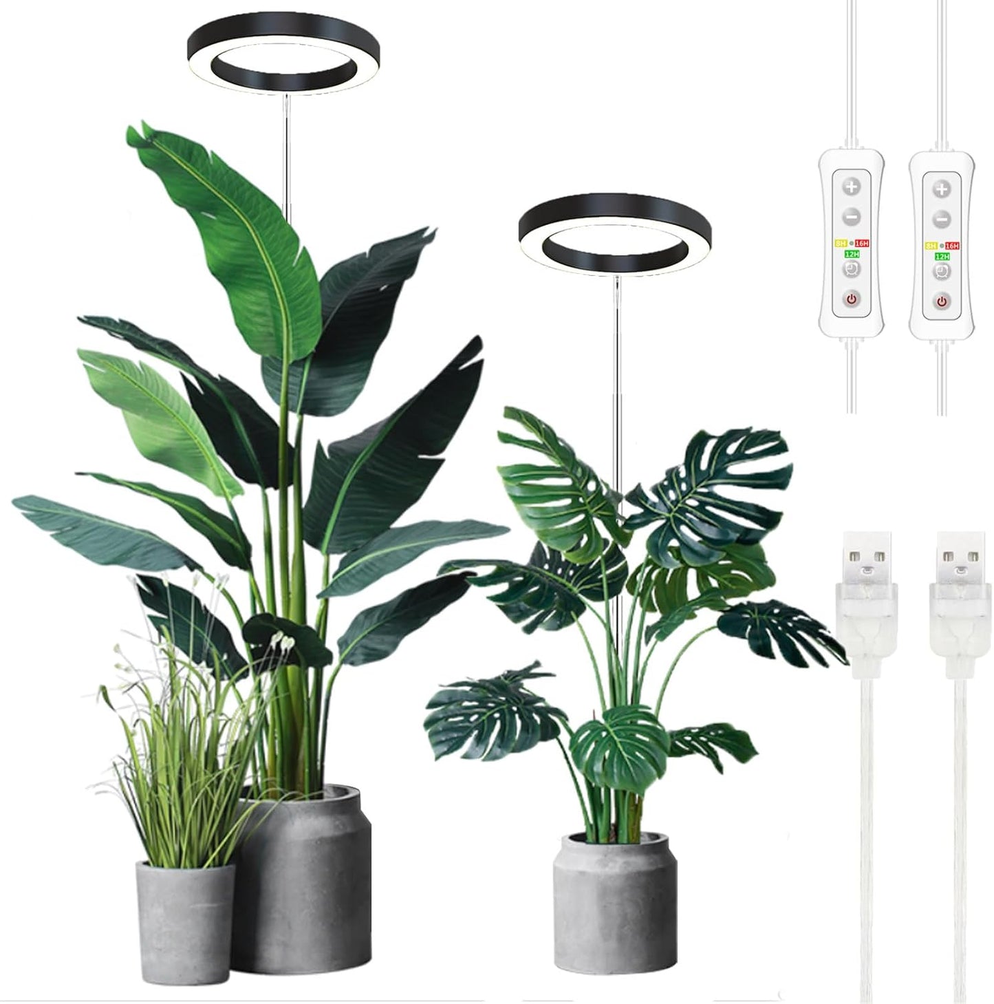 Plant Grow Light Full Spectrum for Indoor Plants - 2 Pack
